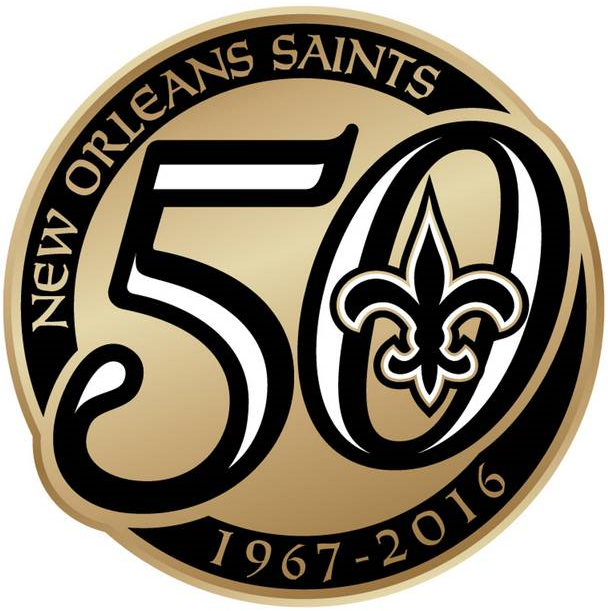 New Orleans Saints 2016 Anniversary Logo t shirt iron on transfers